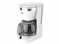 Kaffeemaschine, 800 Watt, 1,25 Liter für 10-12 Tassen, weiß