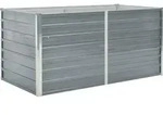 vidaXL Hochbeet 160 x 80 x 77 cm Verzinkter Stahl Grau - Grau
