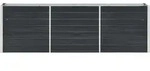 vidaXL Garten-Hochbeet Verzinkter Stahl 240 x 40 x 77 cm Anthrazit - Grau