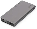 Type-C Multiport Travel Dock (grau, HDMI, VGA, Kartenleser, RJ-45) - Grau
