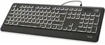Hama KC-550, Volle Gr&ouml;&szlig;e (100%), Kabelgebunden, USB, QWERTZ, Schwarz - Schwarz