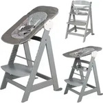 roba Born Up Treppenhochstuhl, Set 2in1, 'Miffy', Babyhochstuhl mit Liegefunktion, ab