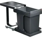 HAILO Abfallsorter 20 Liter SOLO 20 AUTOMATIC ab 40 cm Schrankbreite - Dunkelgrau