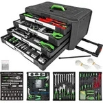 tectake&reg; Werkzeugkoffer Gerhard 899-teilig mit Klappgriff und Teleskopgriff -