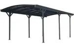 Westmann Aluminium Runddach Carport Stockholm Anthrazit 576x300x220 cm - Grau