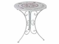 Garden Pleasure Tisch BAYO rund Ø60cm Metall mit Vintage Kompass-Motiv - Tisch im