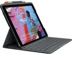 Logitech Slim Folio, QWERTY, Nordisch, 1,7 cm, 1,5 mm, Apple, {loc-value} - Grau