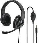 Hama PC-Office-Headset "HS-P350", Stereo, Schwarz - Schwarz