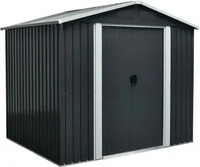 Pergart 40002740, Pergart Ger&auml;tehaus "Dresden II 86" schwarz 3,66 m&sup2; Grau