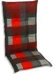 GO-DE Textil, Sesselauflage hoch, Karo rot grau, 20303-01 - Rot