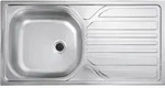 Edelstahl Einbausp&uuml;le Sp&uuml;lbecken K&uuml;chensp&uuml;le Sp&uuml;le 86 x 43,5 cm Respekta -