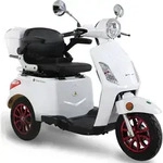Elektromobil E-Mover inkl. Topcase 800 W 25 km/h wei&szlig; mit Gurt - Wei&szlig;