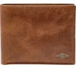 FOSSIL Leder Geldb&ouml;rse Ryan Passcase Dark Brown braun - Braun