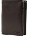 Esquire Leder Geldb&ouml;rse New Silk Wallet High with Flap L Brown braun - Braun