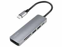 LogiLink USB-C 6-in-1 Multifunktions-Hub silber