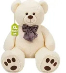 MONZANA&reg; Teddyb&auml;r L - XXXL 50-175cm Weiches Fell Schleife Tatzendruck Geschenk