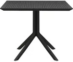 CLP Tisch Sky 80 x 80 cm wetterfest und UV-best&auml;ndig schwarz - Schwarz