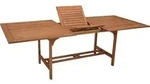 DEGAMO Gartentisch Holztisch Ausziehtisch 180/230x100cm, Eukalyptus Holz ge&ouml;lt,