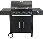 El Fuego Gasgrill "San Angelo" 4 + 1 Brenner aus Edelstahl - Schwarz