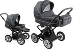 ZEKIWA Kinderwagen 2 in 1 &bdquo;Graphit&ldquo; &ndash; Touring Max &ndash; Gel R&auml;der, XXL-Wanne (81