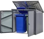 M&uuml;lltonnenbox II Metall 158 x 101 x 134 cm anthrazit - Grau
