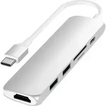 Satechi Type-C USB Passthrough HDMI Hub V2 Silber USB-C auf HDMI - Grau