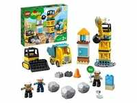 LEGO 10932 DUPLO Baustelle mit Abrissbirne, Spielzeug mit Baustellenfahrzeugen...