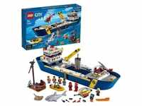 LEGO 60266 City Meeresforschungsschiff Spielzeug-Set fürs Spielen im Wasser mit