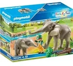 PLAYMOBIL Family Fun 70324 Elefanten im Freigehege - Bunt