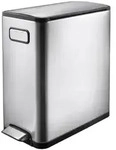 EKO - Ecofly Treteimer 20 Liter - Stainless steel Plastic - Matt Edelstahl - Silber