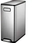 EKO - Ecofly Treteimer 45 Liter - Stainless steel Plastic - Matt Edelstahl - Silber