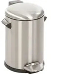 EKO Treteimer Abfalleimer matt Edelstahl 3 Liter Belle Deluxe silber - Silber