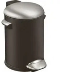 EKO Treteimer Belle Deluxe 3 Liter schwarz - Abfalleimer Edelstahl soft-close -
