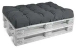 Beautissu Sitzkissen Palettenkissen Outdoor Eco Style, 120x80cm, Grau - Dunkelgrau