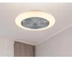LED Deckenventilator STRALSUND &Oslash;49cm Silber Fernbedienung R62522187