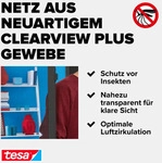 tesa Insektenschutz T&uuml;r Fliegengitter mit Aluminium Rahmen Balkont&uuml;r grau 1x2,2m -