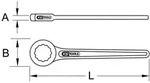 KS Tools BRONZEplus Einringschl&uuml;ssel gerade