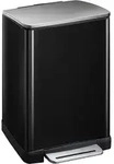 EKO - E-Cube Treteimer 40 Liter - Stainless steel Plastic - Schwarz, Matt...