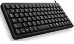 CHERRY G84-4100, Mini, Kabelgebunden, USB, QWERTY, Schwarz - Schwarz