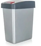 keeeper Abfalleimer "magne" 25 Liter silber / grau - Grau