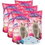 6 x 5 Liter Lyra Pet&reg; Lyra Power Silica Silikat Katzenstreu + 2 M&auml;use - Blau