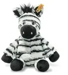 Steiff Kuscheltier Soft Cuddly Friends Zebra Zora Weiss Schwarz (30 cm)