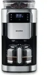 SEVERIN Filterkaffeemaschine mit Edelstahl-Mahlwerk KA 4813 - Schwarz/Silber