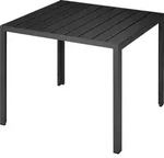 tectake&reg; Aluminium Gartentisch Maren Oberfl&auml;che in Holzoptik 90 x 90 x 74,5 cm -