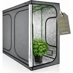 HIGHWERK Growzelt 240 x 120 x 200 cm, "MyHomeGrow" Grow Tent, Grau, Indoor Zuchtzelt