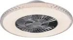 LED Deckenventilator, Sterneneffekt, Fernbedienung, D 60 cm - Silber
