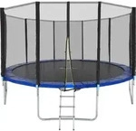 tectake&reg; Trampolin Garfunky &Oslash; 457 cm, GS mit Sicherheitsnetz - Schwarz