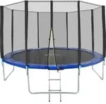tectake&reg; Trampolin Garfunky &Oslash; 366 cm, GS mit Sicherheitsnetz - Schwarz