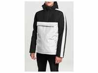Urban Classics 3-Tone Padded Pull Over Hooded Jacket TB2485, color:wht/blk/blk,