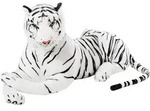 BRUBAKER Tiger wei&szlig; 110 cm Stofftier Pl&uuml;schtier